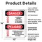 Signmission Flammable Vapors Keep Fire Away Bilingual Danger Sign, Plastic, 10in W x 14in L, 2PK OS-2PACK-DS-P-1014-VS-1257 - alternate 7